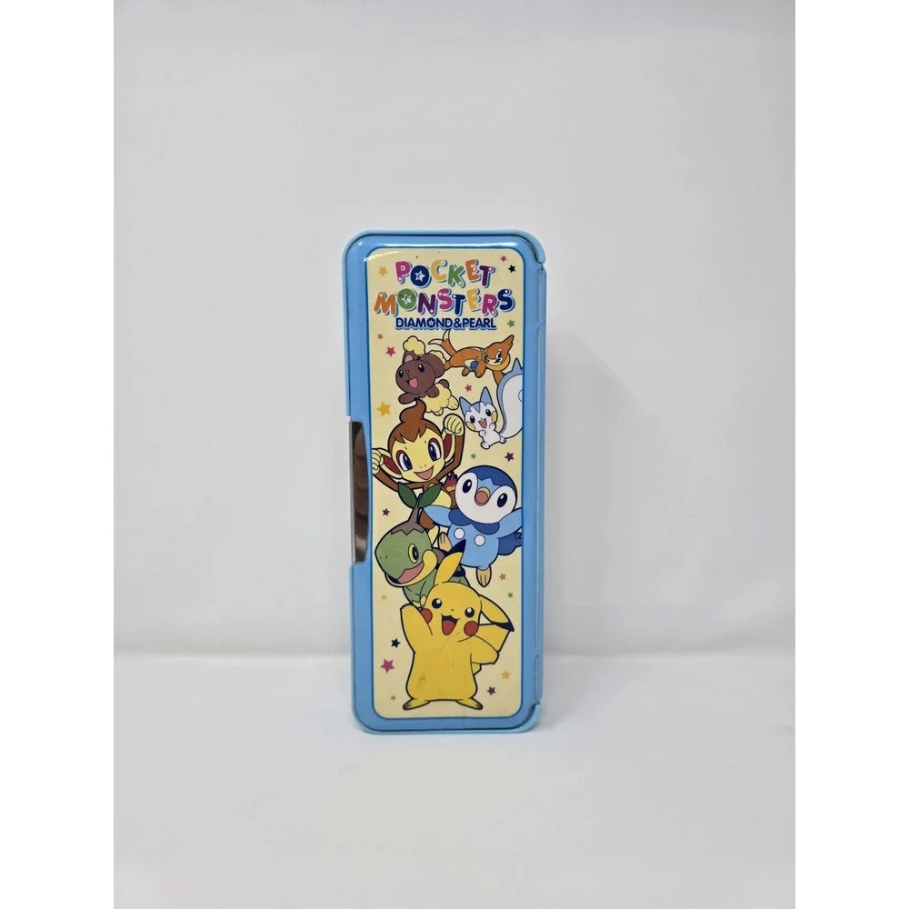 Pokémon Diamond & Pearl Pocket Monsters Pencil Case Box Blue Pikachu Japan